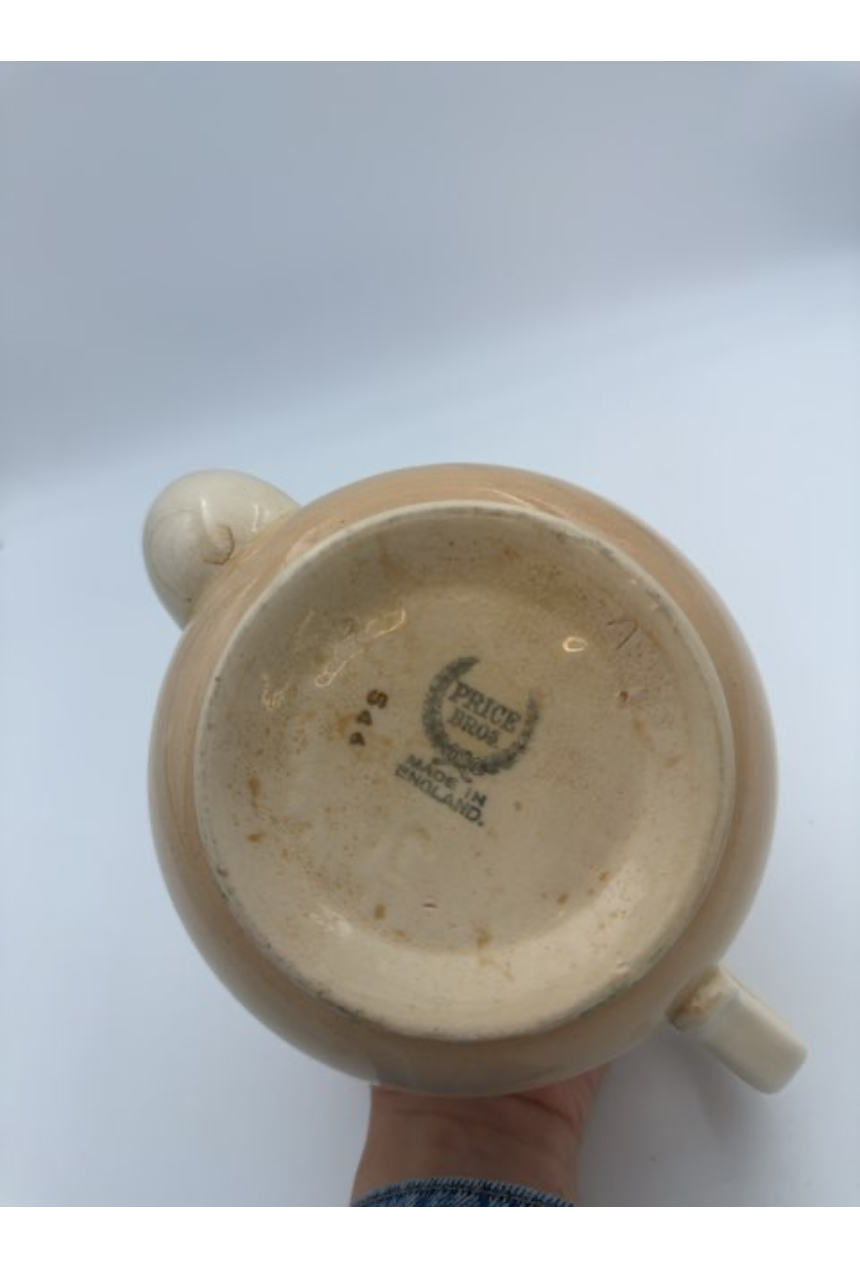 Price bros. English fox hunting earthenware teapot